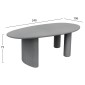 ΤΡΑΠΕΖΙ ΤΡΑΠΕΖΑΡΙΑΣ FIBER CEMENT ΟΒΑΛ VOLPE HM6599.01 ΓΚΡΙ 240x106x75Υεκ