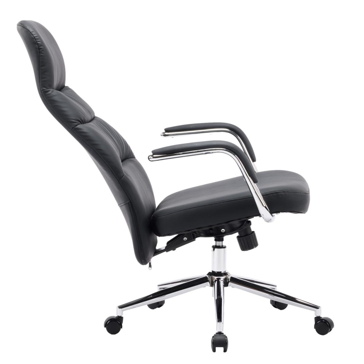 ΚΑΡΕΚΛΑ ΓΡΑΦΕΙΟΥ TEETER HM18355.01 ΜΑΥΡΟ PU ΔΕΡΜΑ--ΒΑΣΗ ΧΡΩΜΙΟΥ 67x66x121Υεκ