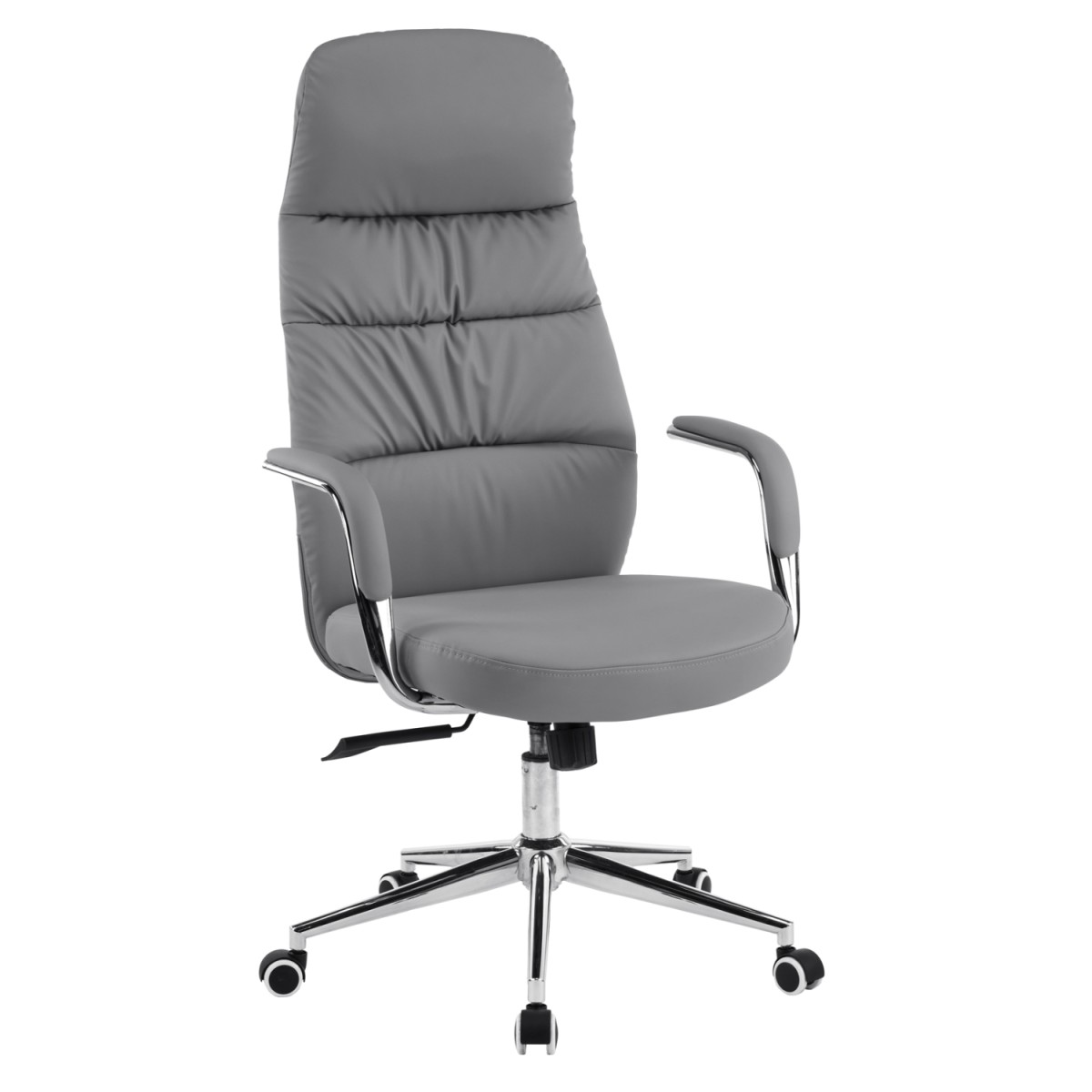 ΚΑΡΕΚΛΑ ΓΡΑΦΕΙΟΥ TEETER HM18355.10 ΓΚΡΙ PU ΔΕΡΜΑ--ΒΑΣΗ ΧΡΩΜΙΟΥ 67x66x121Υεκ