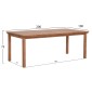 ΤΡΑΠΕΖΙ ΟΡΘΟΓΩΝΙΟ FINTO HM6616 ΞΥΛΟ TEAK--ΦΥΣΙΚΟ 200x100x75Υεκ.