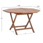 ΤΡΑΠΕΖΙ ΠΟΛΥΓΩΝΟ ΠΤΥΣΣΟΜΕΝΟ KARLIN HM6618 ΞΥΛΟ TEAK ΣΕ ΦΥΣΙΚΟ ΧΡΩΜΑ 120x120x75Yεκ.