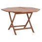ΤΡΑΠΕΖΙ ΠΟΛΥΓΩΝΟ ΠΤΥΣΣΟΜΕΝΟ KARLIN HM6618 ΞΥΛΟ TEAK ΣΕ ΦΥΣΙΚΟ ΧΡΩΜΑ 120x120x75Yεκ.