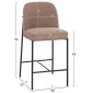 ΣΚΑΜΠΟ ΜΠΑΡ ΜΕΣ.ΥΨΟΥΣ MANIDO HM18427.02 TAUPE ΥΦΑΣΜΑ-ΜΕΤΑΛ.ΜΑΥΡΟΣ ΣΚΕΛΕΤΟΣ 45x55x92Υεκ