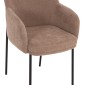 ΠΟΛΥΘΡΟΝΑ ΤΡΑΠΕΖΑΡΙΑΣ MANIDO HM18429.03 TAUPE ΥΦΑΣΜΑ-ΜΕΤΑΛ.ΜΑΥΡΑ ΠΟΔΙΑ 54x61x87Υεκ