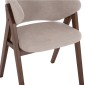 ΚΑΡΕΚΛΑ HANA HM9746.11 RUBBERWOOD ΣΕ ΚΑΡΥΔΙ ΧΡΩΜΑ-ΜΠΕΖ ΥΦΑΣΜΑ 55,5x60x85Yεκ.
