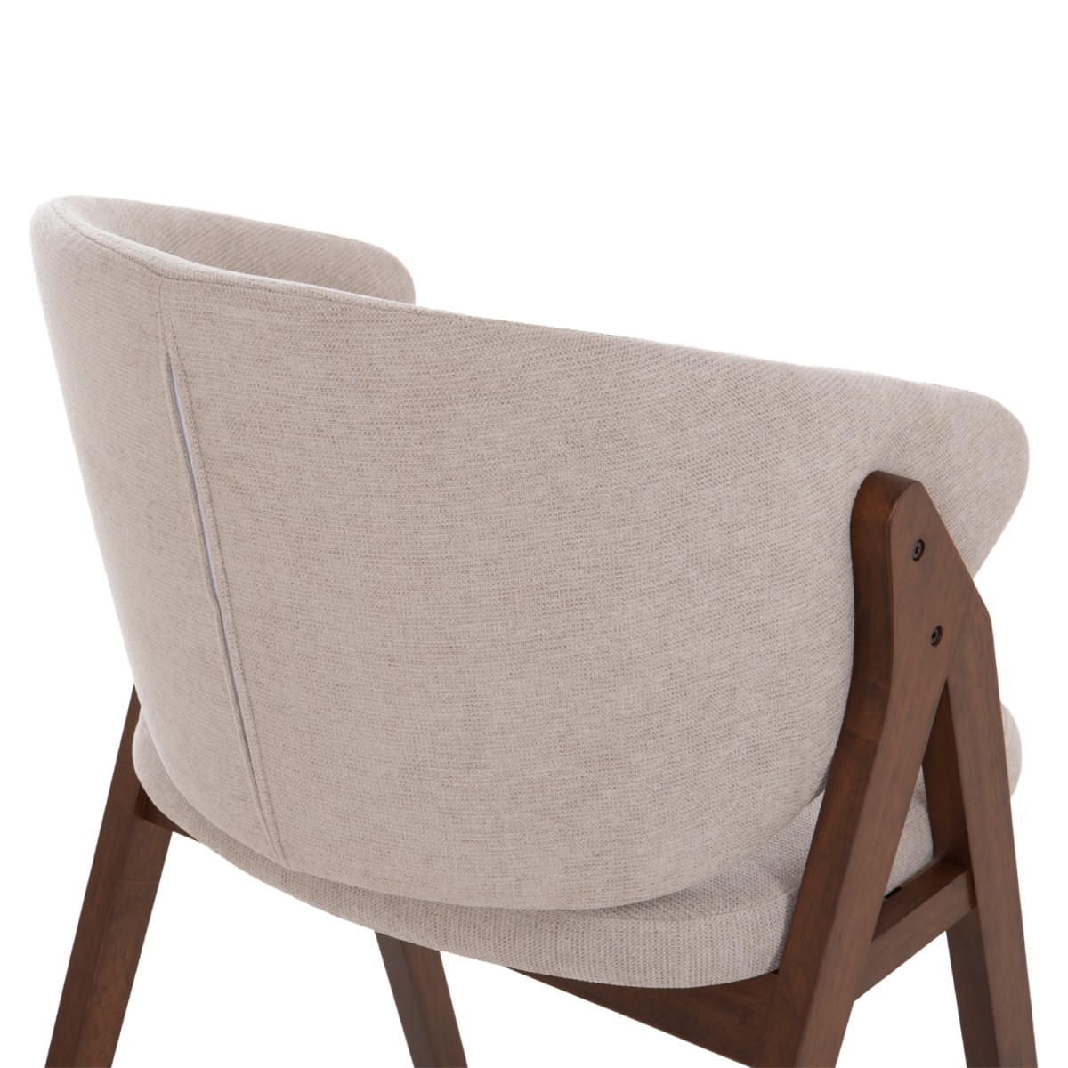 ΚΑΡΕΚΛΑ HANA HM9746.11 RUBBERWOOD ΣΕ ΚΑΡΥΔΙ ΧΡΩΜΑ-ΜΠΕΖ ΥΦΑΣΜΑ 55,5x60x85Yεκ.