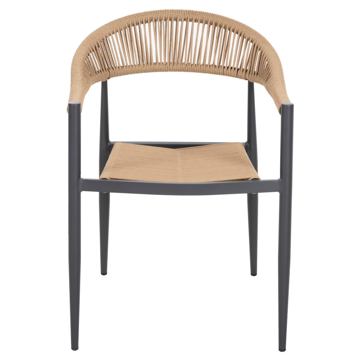 ΠΟΛΥΘΡΟΝΑ ΑΛΟΥΜΙΝΙΟΥ HM5854.02 ΑΝΘΡΑΚΙ PΕ RATTAN ΜΠΕΖ 55.5x58.5x78 εκ.