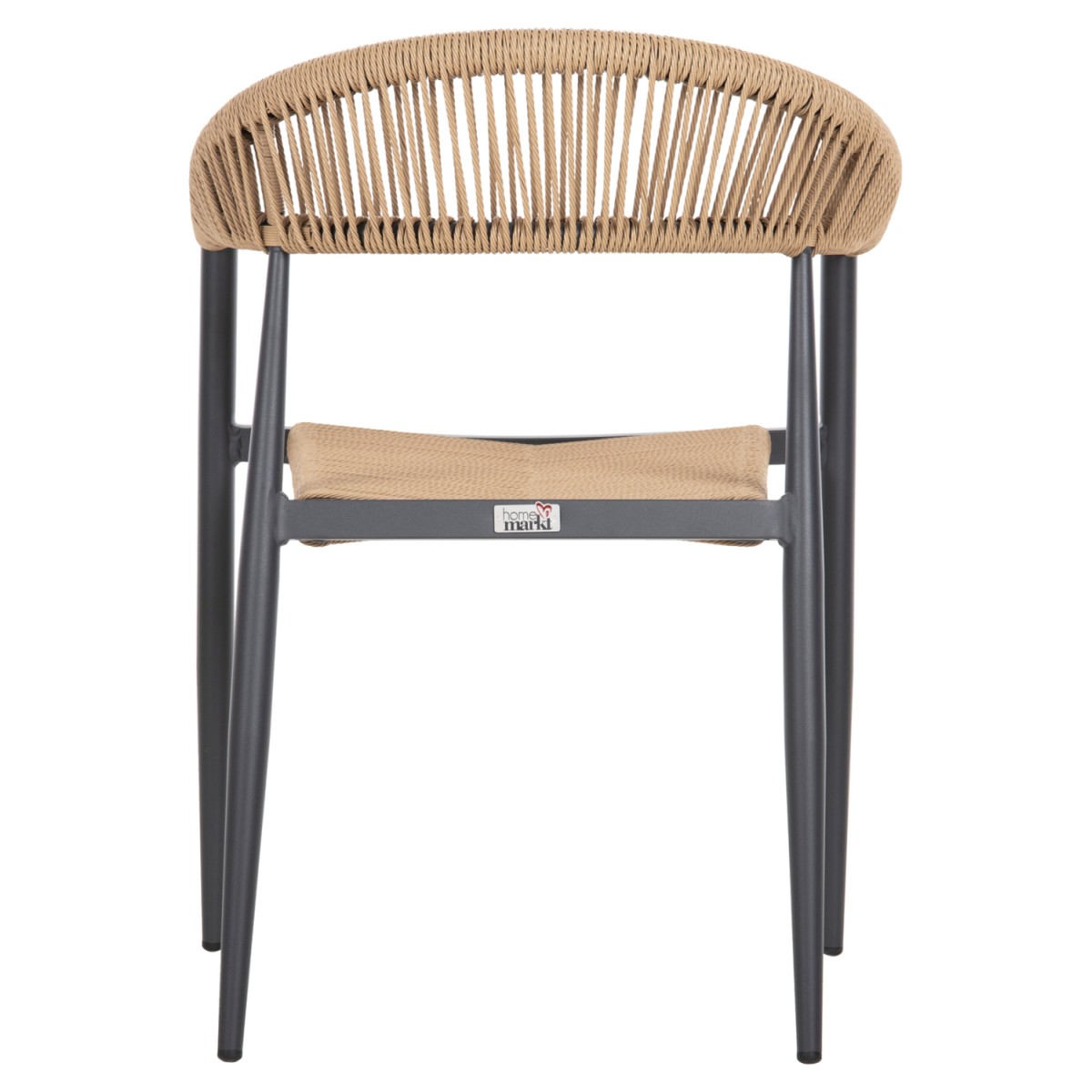 ΠΟΛΥΘΡΟΝΑ ΑΛΟΥΜΙΝΙΟΥ HM5854.02 ΑΝΘΡΑΚΙ PΕ RATTAN ΜΠΕΖ 55.5x58.5x78 εκ.