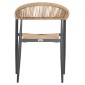 ΠΟΛΥΘΡΟΝΑ ΑΛΟΥΜΙΝΙΟΥ HM5854.02 ΑΝΘΡΑΚΙ PΕ RATTAN ΜΠΕΖ 55.5x58.5x78 εκ.