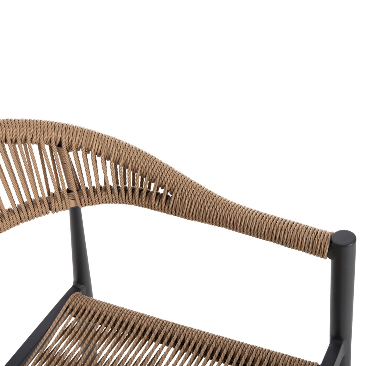 ΠΟΛΥΘΡΟΝΑ ΑΛΟΥΜΙΝΙΟΥ HM5854.02 ΑΝΘΡΑΚΙ PΕ RATTAN ΜΠΕΖ 55.5x58.5x78 εκ.