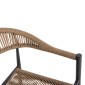 ΠΟΛΥΘΡΟΝΑ ΑΛΟΥΜΙΝΙΟΥ HM5854.02 ΑΝΘΡΑΚΙ PΕ RATTAN ΜΠΕΖ 55.5x58.5x78 εκ.