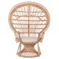 ΠΟΛΥΘΡΟΝΑ ROYAL PEACOCK Β' ΔΙΑΛΟΓΗΣ HM9342 RATTAN ΣΕ ΦΥΣΙΚΟ 114x72x150Yεκ.