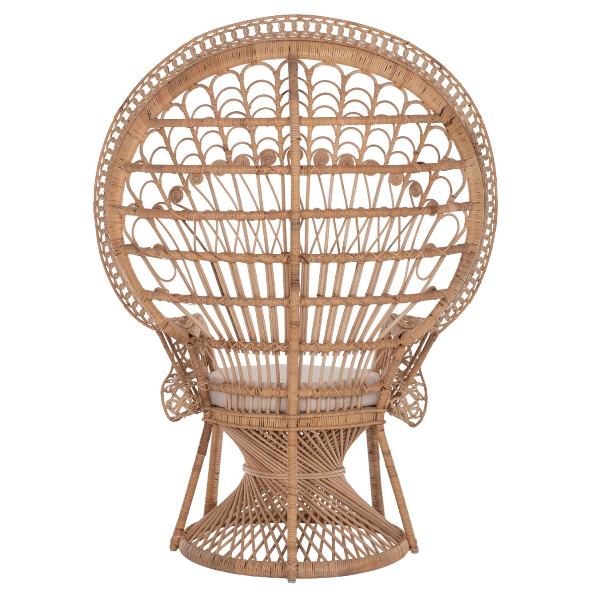 ΠΟΛΥΘΡΟΝΑ ROYAL PEACOCK Β' ΔΙΑΛΟΓΗΣ HM9342 RATTAN ΣΕ ΦΥΣΙΚΟ 114x72x150Yεκ.