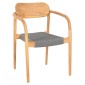 ΠΟΛΥΘΡΟΝΑ OSLO HM9636.08 ΞΥΛΟ TEAK ΦΥΣΙΚΟ & ΣΧΟΙΝΙ--B’ΔΙΑΛΟΓΗΣ 55x54x80Yεκ.