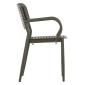 ΠΟΛΥΘΡΟΝΑ ΤΡΑΠΕΖΑΡΙΑΣ HILLIARD HM6644.07 ΑΛΟΥΜΙΝΙΟ ΣΕ OLIVE GREEN 58x52x78Υεκ