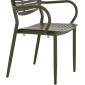 ΠΟΛΥΘΡΟΝΑ ΤΡΑΠΕΖΑΡΙΑΣ HILLIARD HM6644.07 ΑΛΟΥΜΙΝΙΟ ΣΕ OLIVE GREEN 58x52x78Υεκ