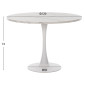 ΤΡΑΠΕΖΙ ΤΡΑΠΕΖΑΡΙΑΣ ROLLO HM9422.11 ΣΤΡΟΓΓΥΛΟ WHITE MARBLE Φ120x74Yεκ.