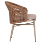 ΠΟΛΥΘΡΟΝΑ ΑΛΟΥΜΙΝΙΟΥ ORIN HM6265.03 ΚΑΠΟΥΤΣΙΝΟ- P.E.RATTAN ΣΕ ΦΥΣΙΚΟ 58x61x75Υεκ.