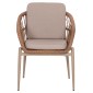 ΠΟΛΥΘΡΟΝΑ ΑΛΟΥΜΙΝΙΟΥ GALDIN HM6272.03 ΚΑΠΟΥΤΣΙΝΟ-P.E.RATTAN-ΜΠΕΖ ΥΦΑΣΜΑ 65x60x76Υεκ