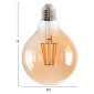 ΛΑΜΠΤΗΡΑΣ GLOBO LED FILAMENT 8W E27 3000K ΧΡΥΣΟ DIMMABLE HM4050.02