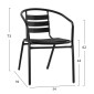 ΣΕΤ ΤΡΑΠΕΖΑΡΙΑΣ 5ΤΜΧ ADAM HM21220.03 ΚΑΡΕΚΛΕΣ ΜΕΤΑΛΛΙΚΕΣ & ΤΡΑΠΕΖΙ 110x60 ΜΑΥΡΟ