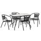 ΣΕΤ ΤΡΑΠΕΖΑΡΙΑΣ 5ΤΜΧ ADAM HM21220.03 ΚΑΡΕΚΛΕΣ ΜΕΤΑΛΛΙΚΕΣ & ΤΡΑΠΕΖΙ 110x60 ΜΑΥΡΟ