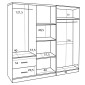 ΝΤΟΥΛΑΠΑ 6ΦΥΛΛΗ BLAKELY HM21235.02 ΜΕΛΑΜΙΝΗ ΧΡΩΜΑ SONAMA 201x43x181Υεκ
