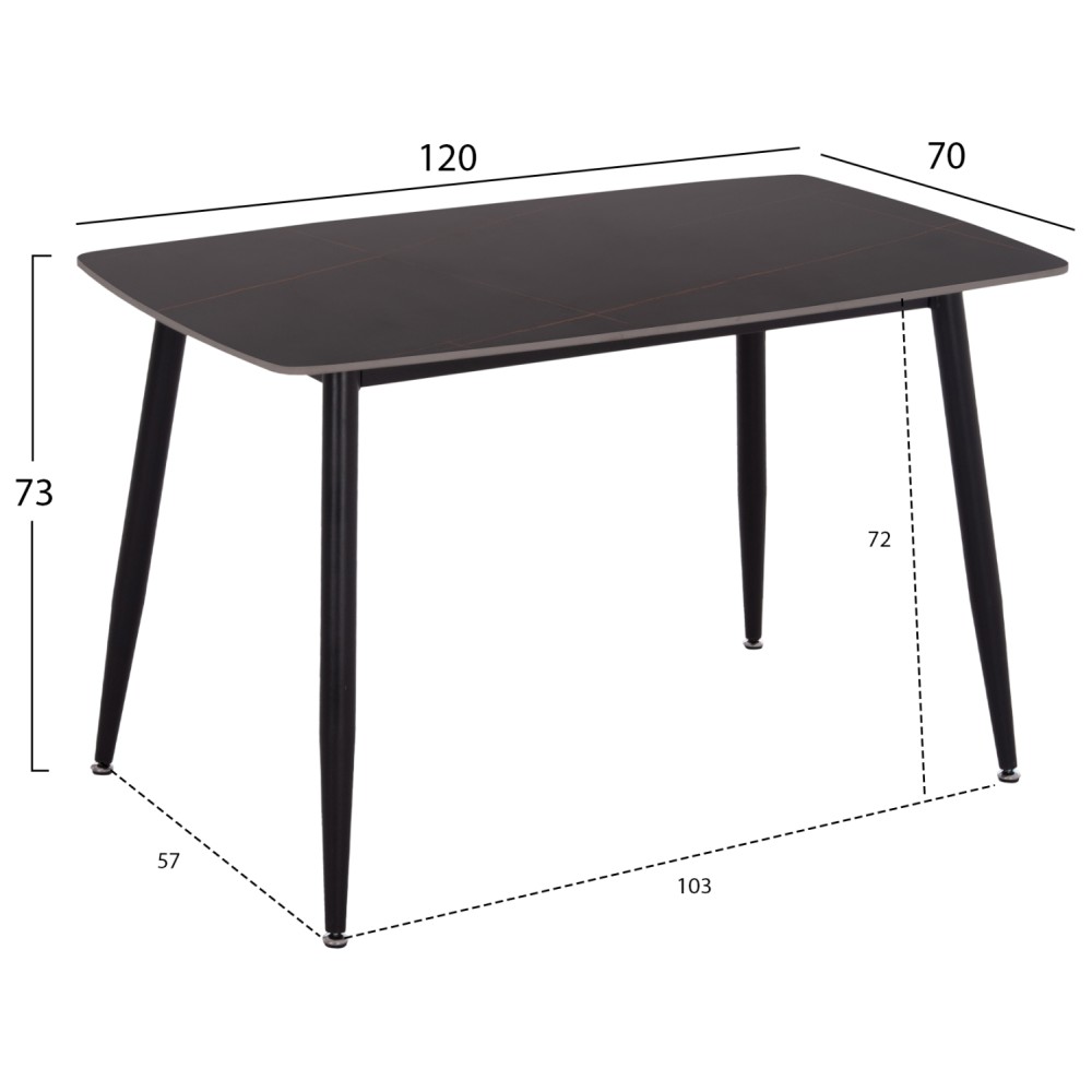 ΣΕΤ ΤΡΑΠΕΖΑΡΙΑΣ 5ΤΜΧ RAVEN HM21264.02 ΚΕΡΑΜΙΚΟ TOP ΜΑΥΡΟ ΜΑΡΜΑΡΟ--ΒΕΛΟΥΔΟ ΣΑΠΙΟ ΜΗΛΟ