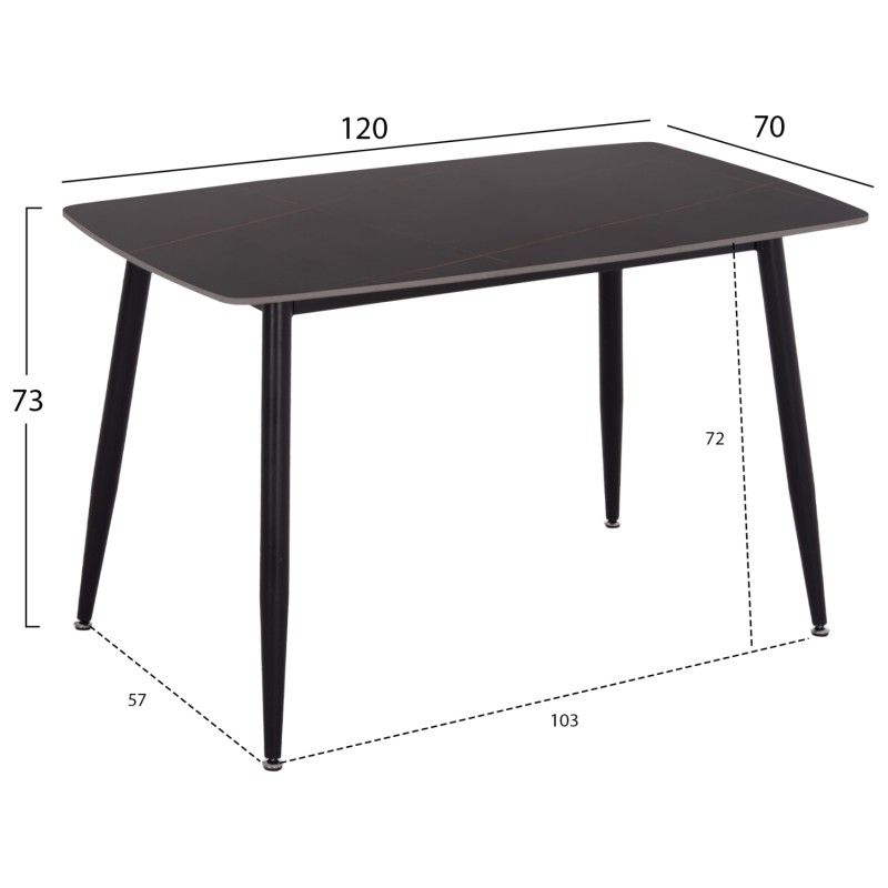 ΣΕΤ ΤΡΑΠΕΖΑΡΙΑΣ 5ΤΜΧ RAVEN HM21264.02 ΚΕΡΑΜΙΚΟ TOP ΜΑΥΡΟ ΜΑΡΜΑΡΟ--ΒΕΛΟΥΔΟ ΣΑΠΙΟ ΜΗΛΟ