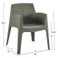 ΣΕΤ 3ΤΜΧ ΠΟΛΥΠΡΟΠΥΛΕΝΙΟΥ SLEEK HM21267.05 ΤΡΑΠΕΖΑΚΙ & 2 ΠΟΛΥΘΡΟΝΕΣ-DARK OLIVE GREEN
