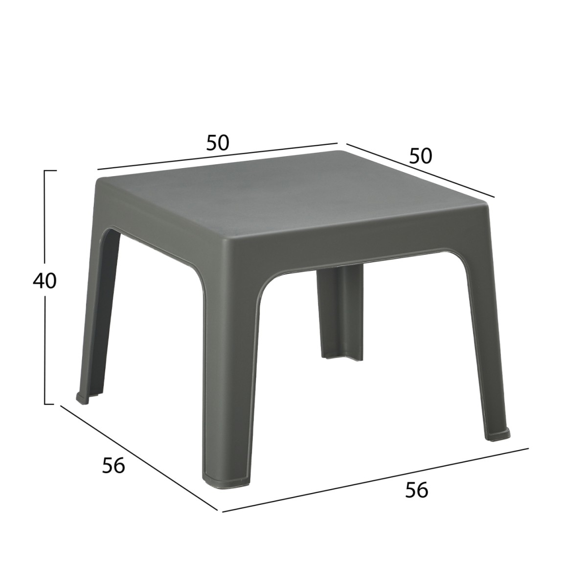 ΣΕΤ 3ΤΜΧ ΠΟΛΥΠΡΟΠΥΛΕΝΙΟΥ SLEEK HM21267.05 ΤΡΑΠΕΖΑΚΙ & 2 ΠΟΛΥΘΡΟΝΕΣ-DARK OLIVE GREEN