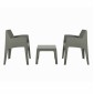 ΣΕΤ 3ΤΜΧ ΠΟΛΥΠΡΟΠΥΛΕΝΙΟΥ SLEEK HM21267.05 ΤΡΑΠΕΖΑΚΙ & 2 ΠΟΛΥΘΡΟΝΕΣ-DARK OLIVE GREEN