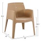 ΣΕΤ ΣΑΛΟΝΙ ΕΞ.ΧΩΡΟΥ 4ΤΜΧ SLEEK HM21268.03 ΚΑΠΟΥΤΣΙΝΟ ΠΟΛΥΠΡΟΠΥΛΕΝΙΟ