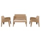 ΣΕΤ ΣΑΛΟΝΙ ΕΞ.ΧΩΡΟΥ 4ΤΜΧ SLEEK HM21268.03 ΚΑΠΟΥΤΣΙΝΟ ΠΟΛΥΠΡΟΠΥΛΕΝΙΟ