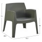 ΣΕΤ LOUNGE 3ΤΜΧ SLEEK HM21274.05 DARK OLIVE GREEN ΠΟΛΥΠΡΟΠΥΛΕΝΙΟ
