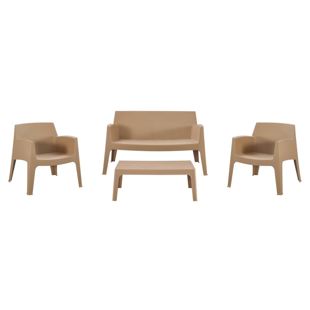 ΣΕΤ LOUNGE 4ΤΜΧ SLEEK HM21275.03 ΚΑΠΟΥΤΣΙΝΟ ΠΟΛΥΠΡΟΠΥΛΕΝΙΟ