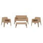 ΣΕΤ LOUNGE 4ΤΜΧ SLEEK HM21275.03 ΚΑΠΟΥΤΣΙΝΟ ΠΟΛΥΠΡΟΠΥΛΕΝΙΟ
