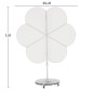 ΟΜΠΡΕΛΑ ΜΕ ΒΑΣΗ ΣΕΙΡΑ CANNOPY (flower) HM21286.02 ΑΛΟΥΜΙΝΙΟ-ΓΡΑΝΙΤΗΣ-ΛΕΥΚΟ 2,38x2,2μ