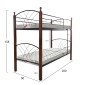 ΚΟΥΚΕΤΑ ΜΕ ΣΤΡΩΜΑΤΑ STOREY HM21334 ΜΕΤΑΛΛΟ & ΞΥΛΟ RUBBERWOOD--ΓΙΑ ΣΤΡΩΜΑΤΑ 90x190εκ.