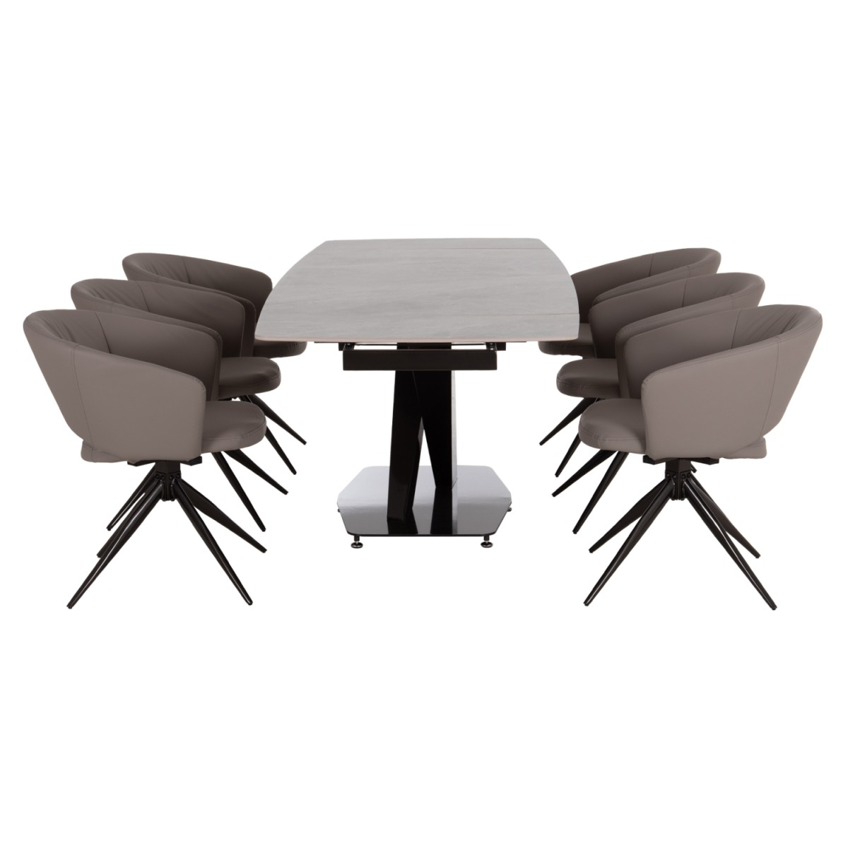 ΣΕΤ ΤΡΑΠΕΖΑΡΙΑΣ 7ΤΜΧ HOKU HM21357 ΓΚΡΙ ΚΕΡΑΜΙΚΟ ΕΠΕΚΤΕΙΝΟΜΕΝΟ TOP--PU ΣΕ ΓΚΡΙ