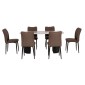 ΣΕΤ ΤΡΑΠΕΖΑΡΙΑΣ 7ΤΜΧ MINAO HM21362 ΚΕΡΑΜΙΚΟ TOP/MDF ΠΟΔΙΑ--PU ΚΑΦΕ/ΜΕΤΑΛ.ΠΟΔΙΑ