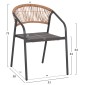 ΣΕΤ ΤΡΑΠΕΖΑΡΙΑΣ 5ΤΜΧ ADAM HM10727.01 ΚΑΡΕΚΛΕΣ ΜΕΤΑΛΛΙΚΕΣ & ΤΡΑΠΕΖΙ 110x60εκ ΓΚΡΙ