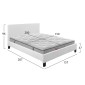 ΚΡΕΒΑΤΙ ΜΕ ΣΤΡΩΜΑ BECCA HM10760.01 ΛΕΥΚΟ PU--ΓΙΑ 150x200εκ