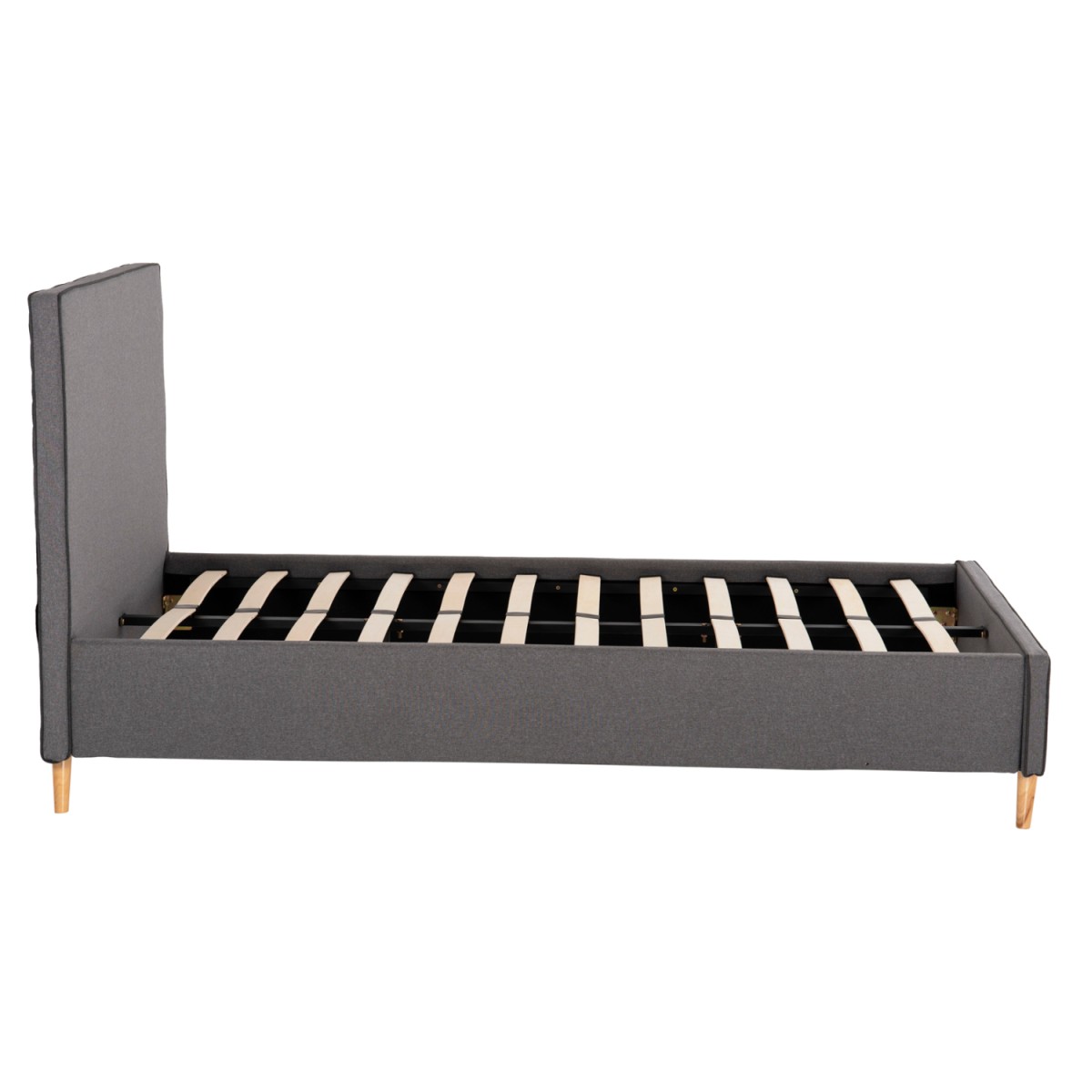 ΚΡΕΒΑΤΙ ΗΜΙΔΙΠΛΟ ΜΕ ΣΤΡΩΜΑ MAYLIN HM10802.02 ΓΚΡΙ ΥΦΑΣΜΑ--ΣΤΡΩΜΑ 120Χ200εκ
