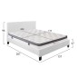 ΚΡΕΒΑΤΙ ΜΕ ΣΤΡΩΜΑ BECCA HM10803.01 ΛΕΥΚΟ PU--ΓΙΑ 150x200εκ