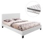 ΚΡΕΒΑΤΙ ΜΕ ΣΤΡΩΜΑ BECCA HM10803.01 ΛΕΥΚΟ PU--ΓΙΑ 150x200εκ