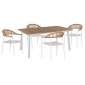 ΣΕΤ ΤΡΑΠΕΖΑΡΙΑΣ 5ΤΜΧ BERG HM10823.01 ΑΛΟΥΜΙΝΙΟ-POLYWOOD-TEXTILENE---ΛΕΥΚΟ