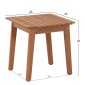 LOUNGE ΣΕΤ SOLARA HM10892 ΤΡΑΠΕΖΑΚΙ & 2 ΠΟΛΥΘΡΟΝΕΣ--ΞΥΛΟ ΑΚΑΚΙΑΣ--ΕΚΡΟΥ ΜΑΞΙΛΑΡΙΑ