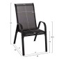 ΣΕΤ ΤΡΑΠΕΖΑΡΙΑΣ 5ΤΜΧ BRUNO HM5201.03 ΜΑΥΡΟ ΜΕΤΑΛΛΙΚΟ & TEXTILENE