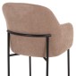 ΣΕΤ ΤΡΑΠΕΖΑΡΙΑΣ 7ΤΜΧ MANIDO HM10949.03 MDF TOP--ΥΦΑΣΜΑ TAUPE & ΜΕΤΑΛΛΟ ΜΑΥΡΟ